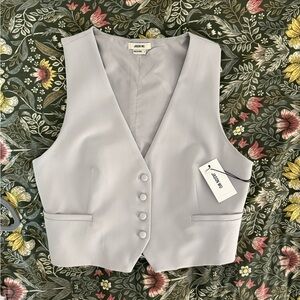 NWT JASON WU Gray Vest size L